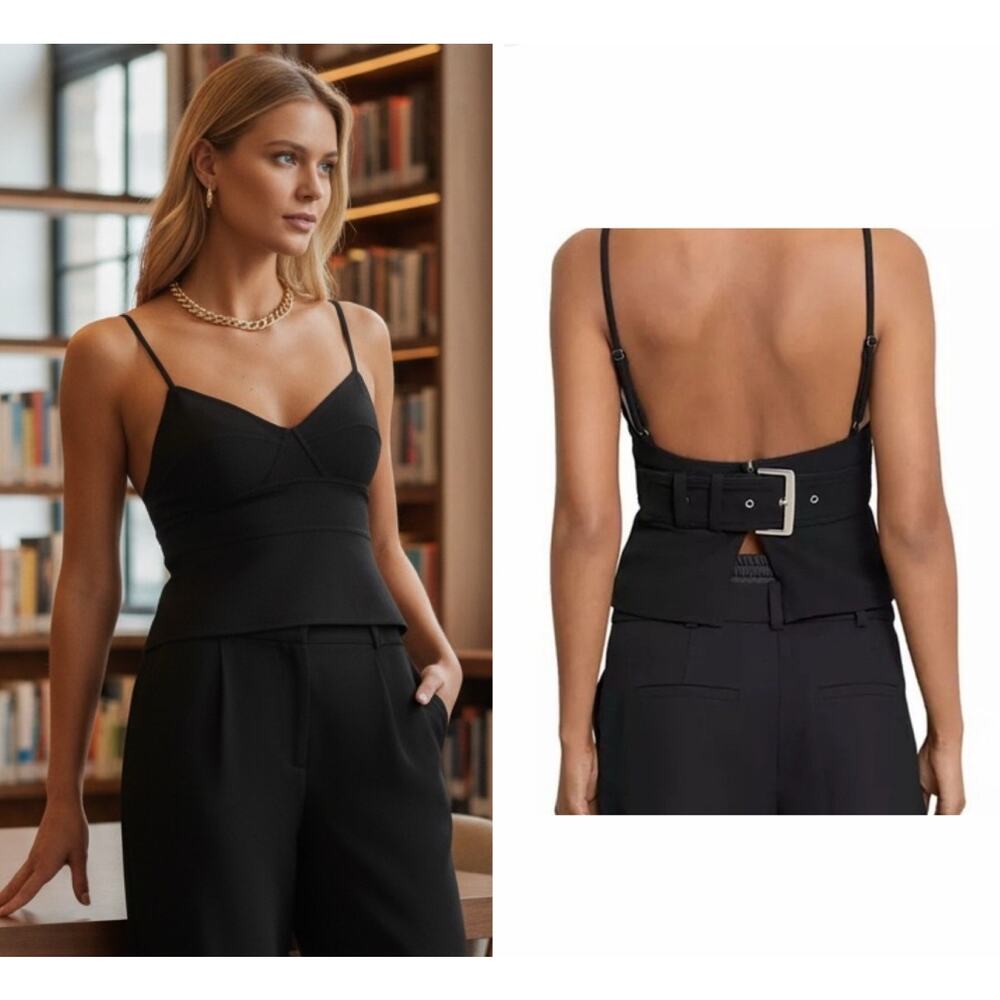 A.L.C. Women’s Size 2 or Small Gwen Belted Back Corset Top Designer